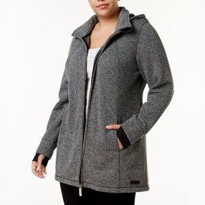 Calvin Klein Hooded Marled Sweater Performance Jacket